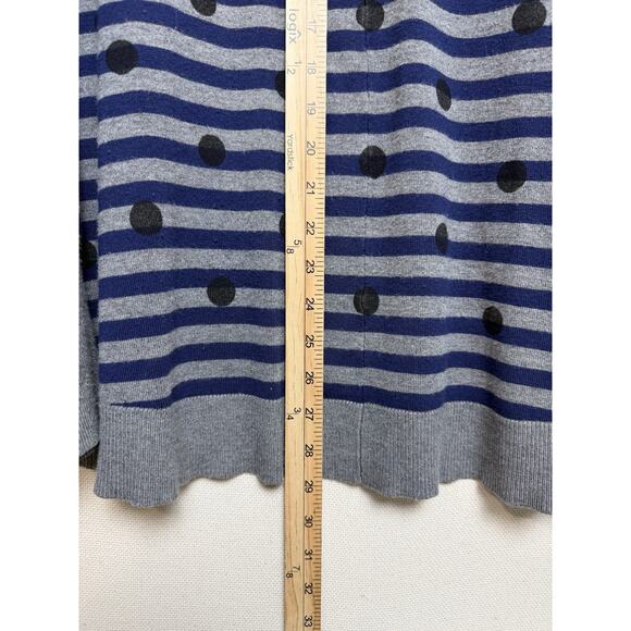 Lane Bryant Women's Lightweight Sweater Plus Sz 26/28 Gray w/ Blue Stripes - Picture 9 of 12